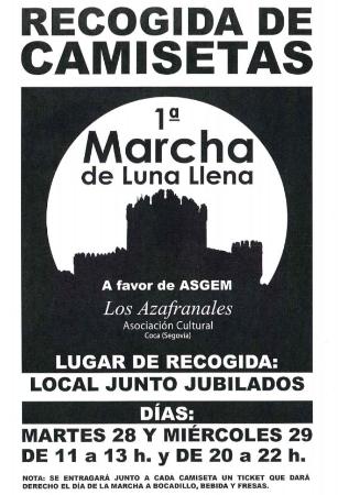 Imagen Recogida de camisetas y tickets para la I Marcha de Luna Llena